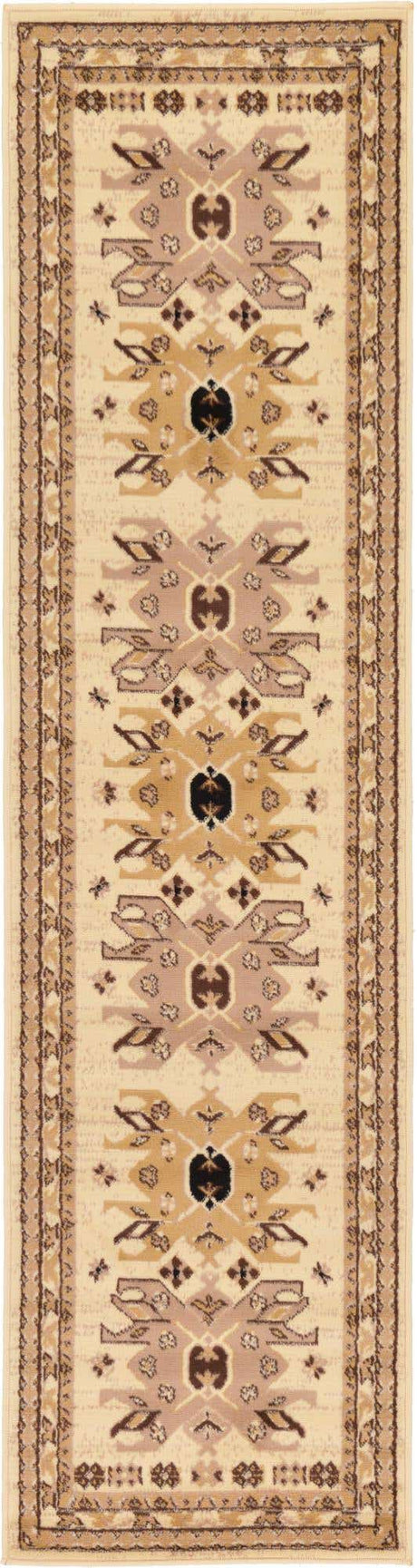 Ivory 2' x 8' 2 Taftan Runner Area Rug