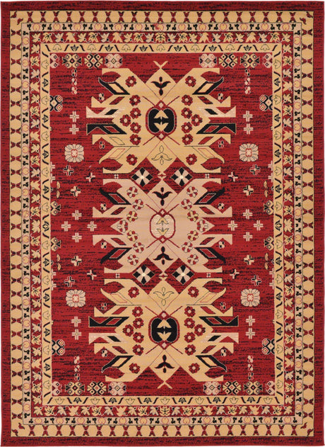 Red 7' 1 x 10' Taftan Rectangle Area Rug
