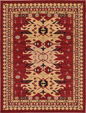 Red 9' x 12' Taftan Rectangle Area Rug