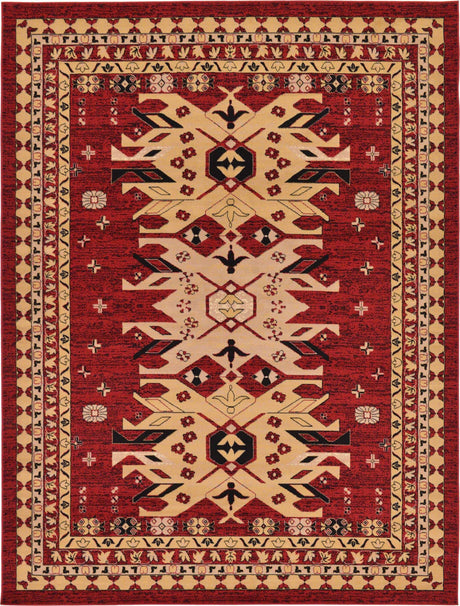 Red 9' x 12' Taftan Rectangle Area Rug