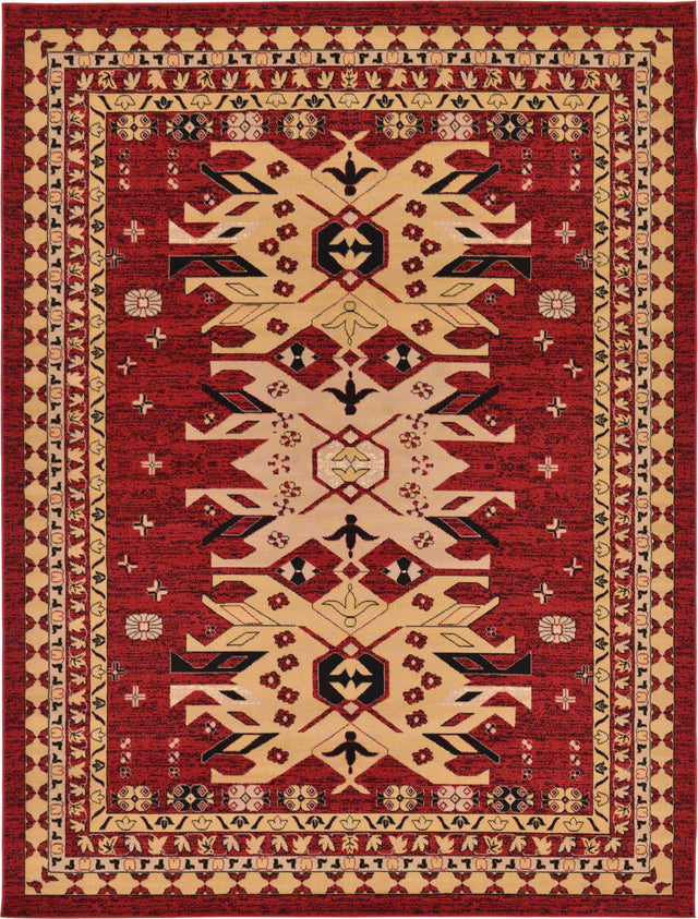 Red 9' x 12' Taftan Rectangle Area Rug
