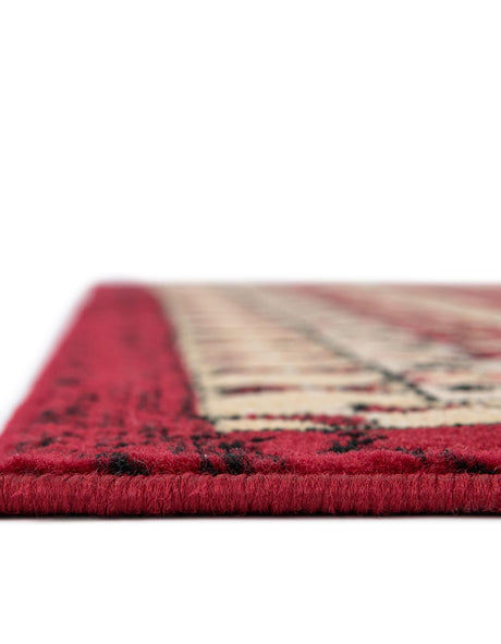 Red 3' 1 x 16' 5 Taftan Runner Area Rug Durable 100% Polypropylene Classic Traditional Design Easy Clean Carpet for Home Interiors for Sale at Rug Engine