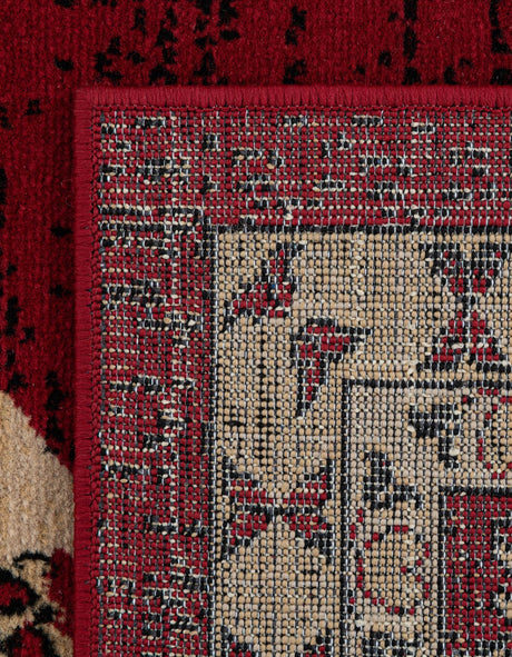 Red 2' 7 x 10' Taftan Runner Area Rug Durable 100% Polypropylene Classic Traditional Design Easy Clean Carpet for Home Interiors for Sale at Rug Engine