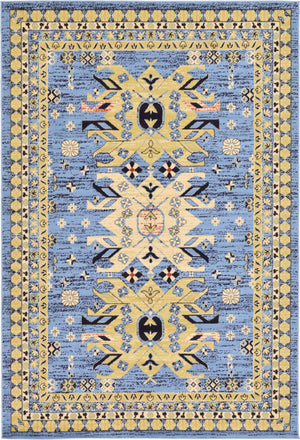 Light Blue 6' 1 x 9' Taftan Rectangle Rug
