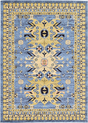 Light Blue 7' 1 x 10' Taftan Rectangle Rug