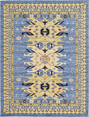 Light Blue 9' x 12' Taftan Rectangle Area Rug