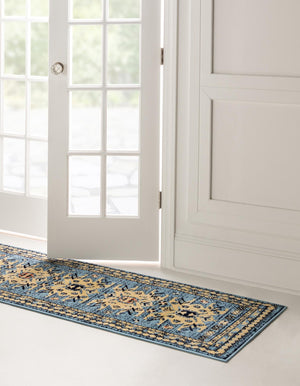 Light Blue 2' x 8' 2 Taftan Runner Area Rug