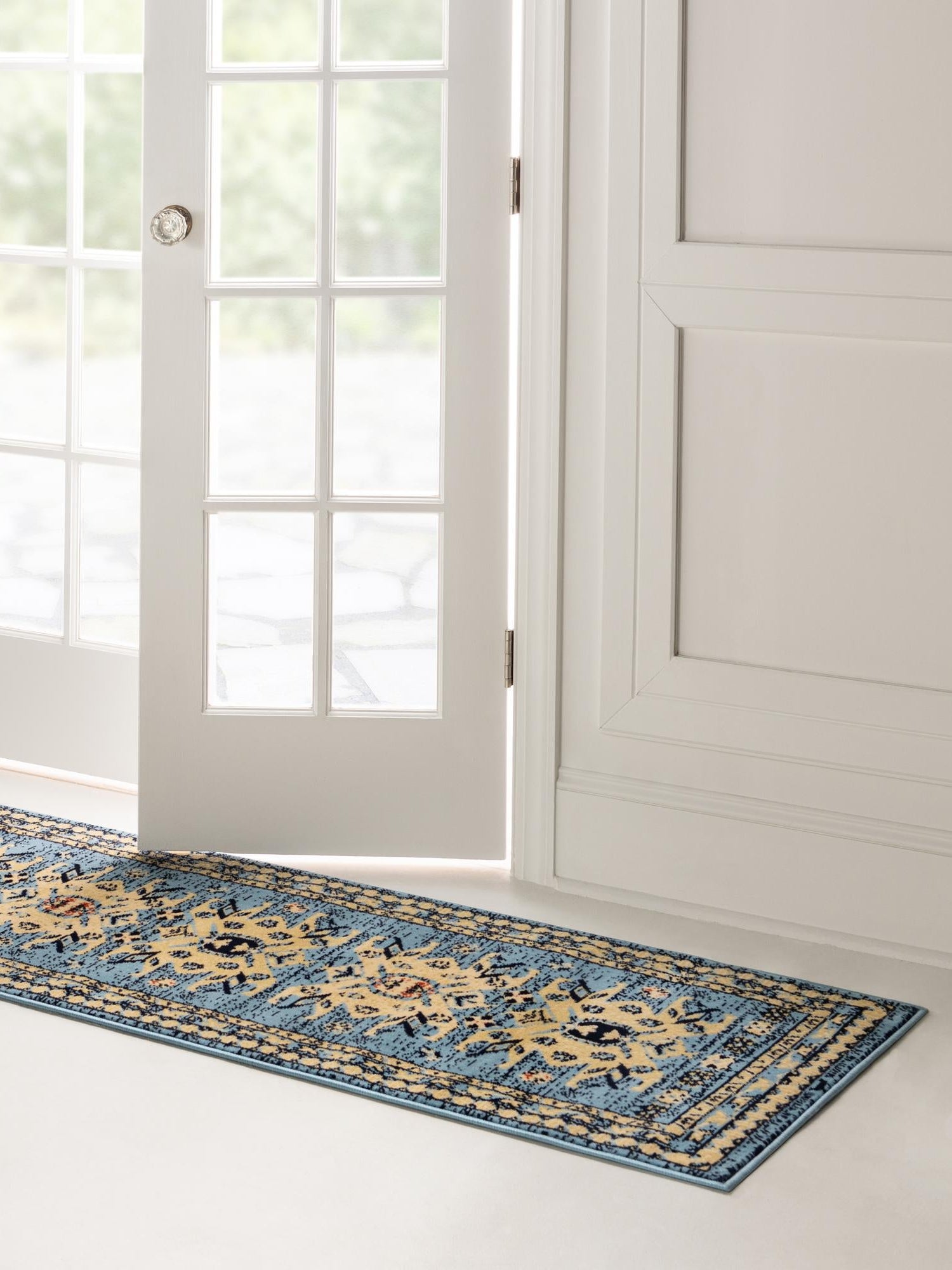 Light Blue 3' 1 x 16' 5 Taftan Runner Area Rug