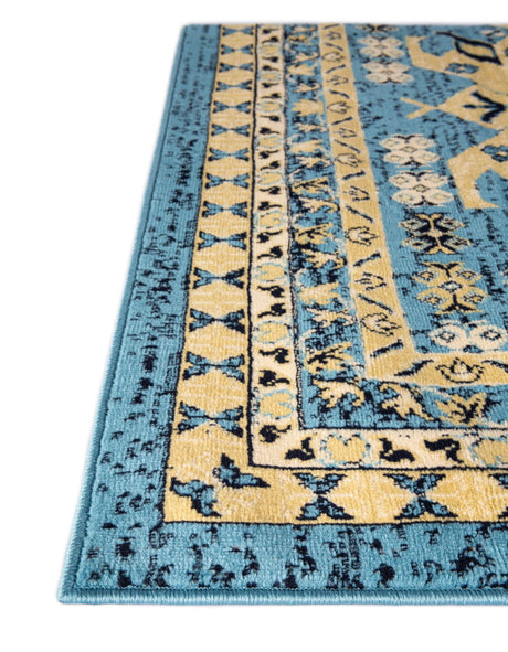 Light Blue 2' x 8' 2 Taftan Runner Area Rug Durable 100% Polypropylene Classic Traditional Design Easy Clean Carpet for Home Interiors for Sale at Rug Engine