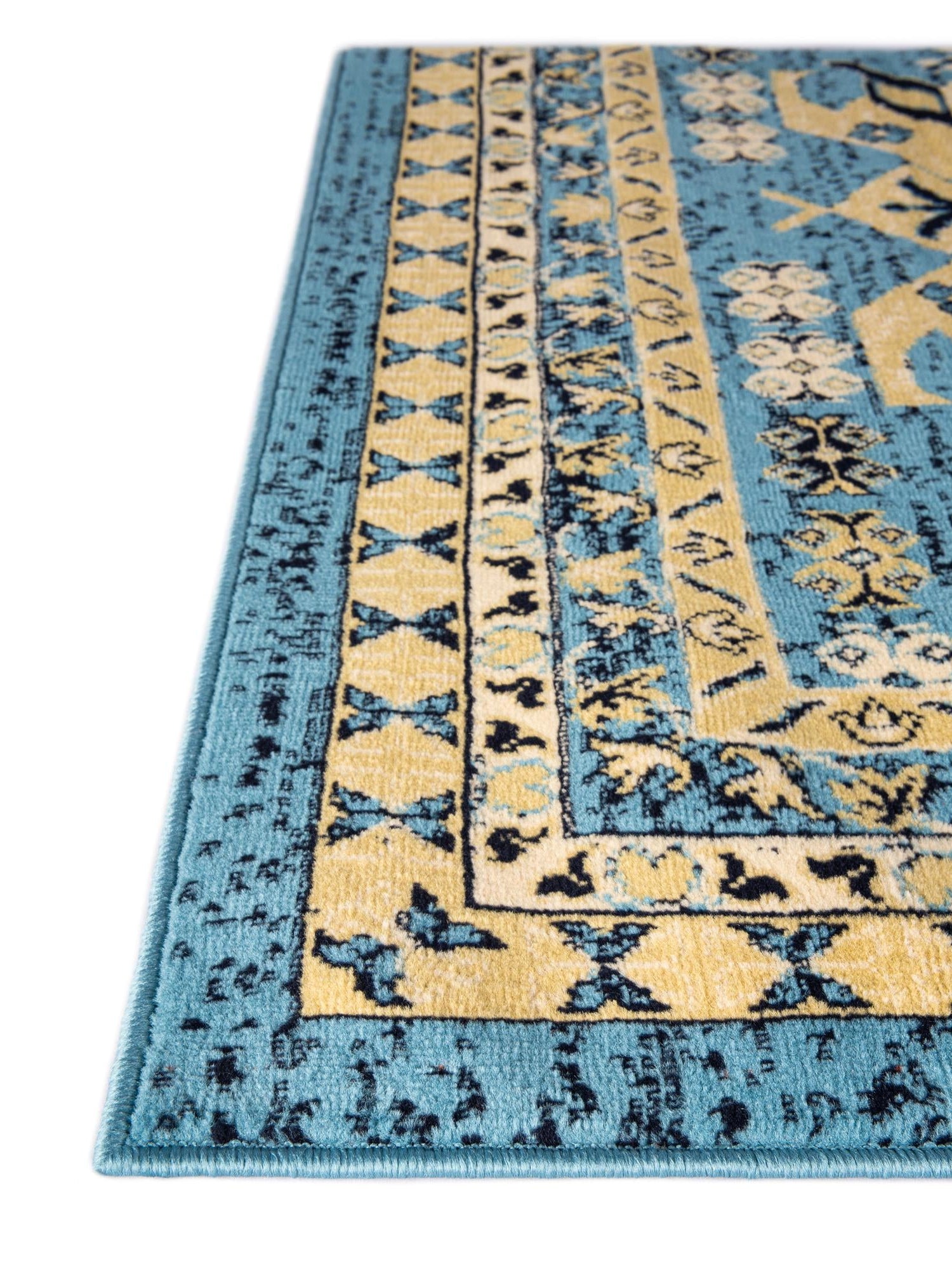 Light Blue 3' 1 x 16' 5 Taftan Runner Area Rug