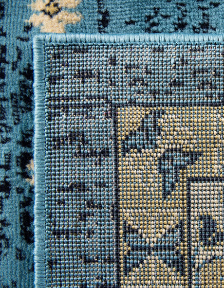 Light Blue 3' 1 x 16' 5 Taftan Runner Area Rug Durable 100% Polypropylene Classic Traditional Design Easy Clean Carpet for Home Interiors for Sale at Rug Engine