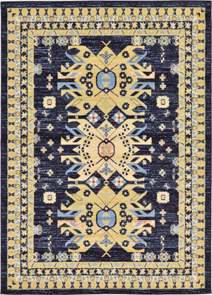 Navy Blue 7' 1 x 10' Taftan Rectangle Area Rug