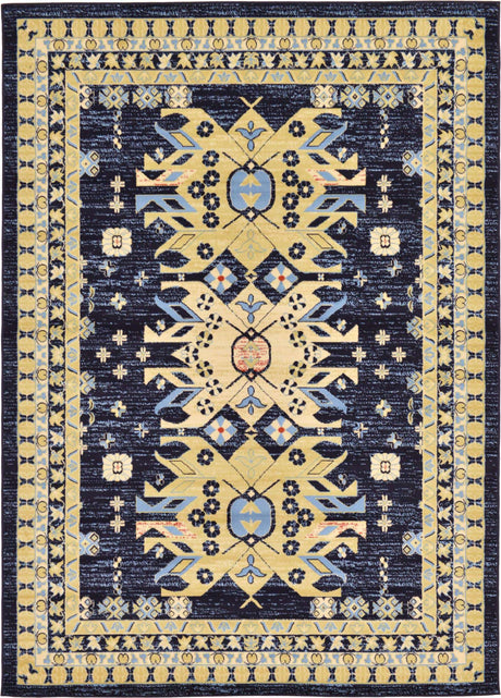 Navy Blue 7' 1 x 10' Taftan Rectangle Area Rug