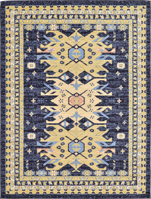 Navy Blue 9' x 12' Taftan Rectangle Area Rug