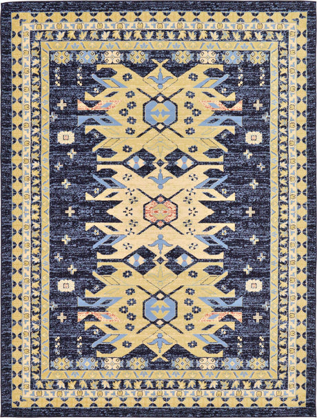 Navy Blue 9' x 12' Taftan Rectangle Area Rug