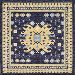 Navy Blue 8' x 8' Taftan Square Rug