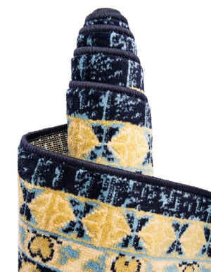 Navy Blue 3' 1 x 16' 5 Taftan Runner Area Rug