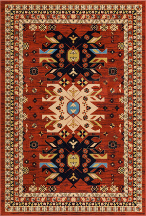 Terracotta 6' 1 x 9' Taftan Rectangle Area Rug
