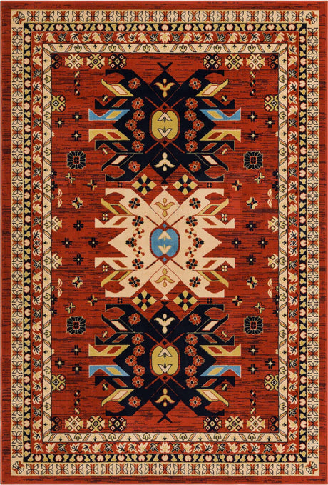 Terracotta 6' 1 x 9' Taftan Rectangle Area Rug