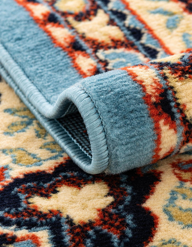 Light Blue 3' x 10' Reza Runner Rug