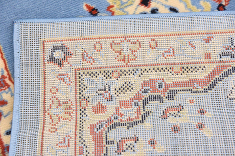 Light Blue 2' x 8' 2 Reza Runner Area Rug 100% Polypropylene Easy Clean Traditional Motif Classic Carpet for Home Interiors for Sale at Rug Engine