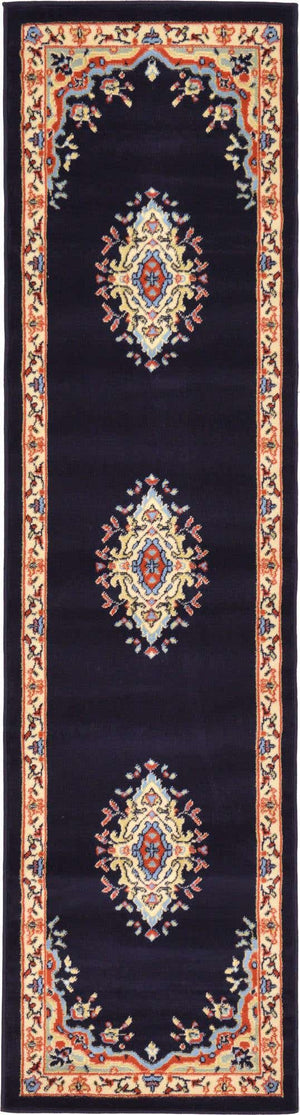 Navy Blue 2' x 8' 2 Reza Runner Rug