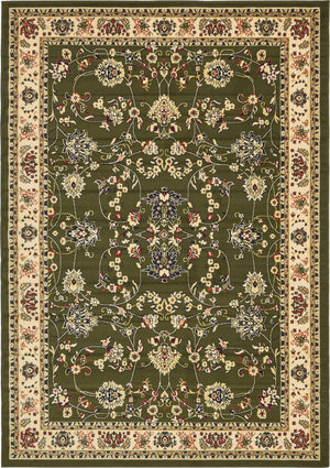 Green 7' 1 x 10' Sialk Hill Rectangle Area Rug 100% Polypropylene Durable Easy Clean Classic Traditional Design Carpet for Interior Design for Sale at Rug Engine