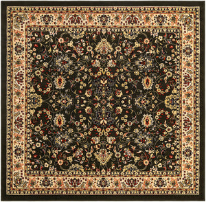Green 7' 10 x 7' 10 Sialk Hill Square Area Rug 100% Polypropylene Durable Easy Clean Classic Traditional Design Carpet for Interior Design for Sale at Rug Engine
