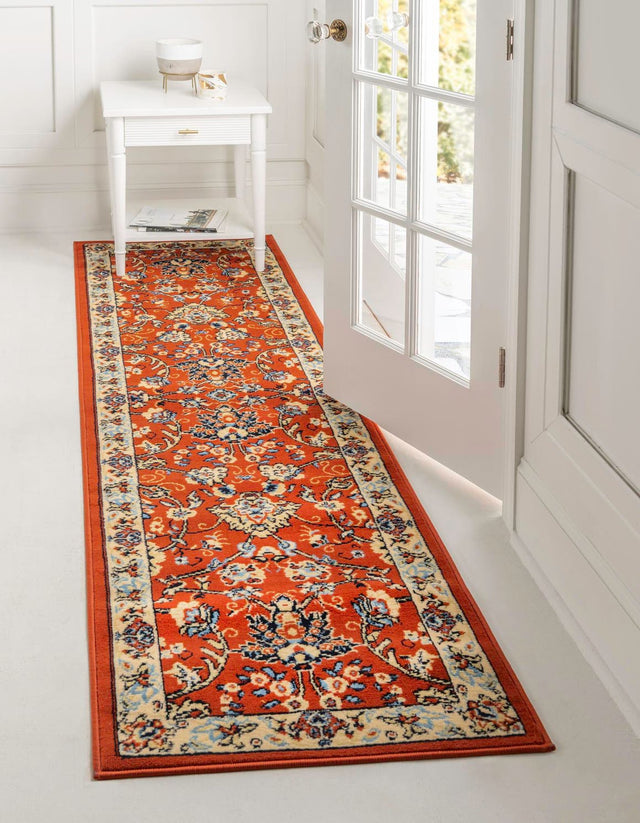 Terracotta 3' 1 x 16' 5 Sialk Hill Runner Area Rug 100% Polypropylene Durable Easy Clean Classic Traditional Design Carpet for Interior Design for Sale at Rug Engine
