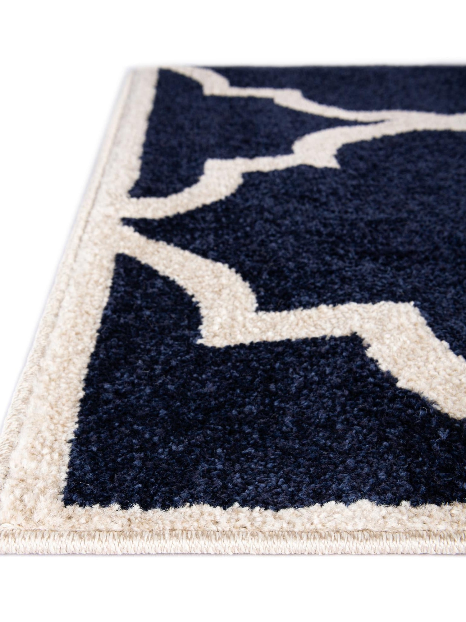 Navy Blue 2' x 8' Trellis Runner Area Rug