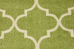 Green 2' 7 x 8' Trellis Runner Area Rug