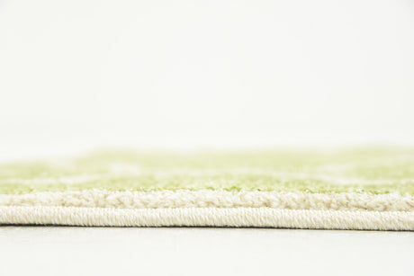 Green 2' 7 x 8' Trellis Runner Area Rug Geometric Modern Unique Durable Easy Clean Carpet for Contemporary Interior Design for Sale at Rug Engine