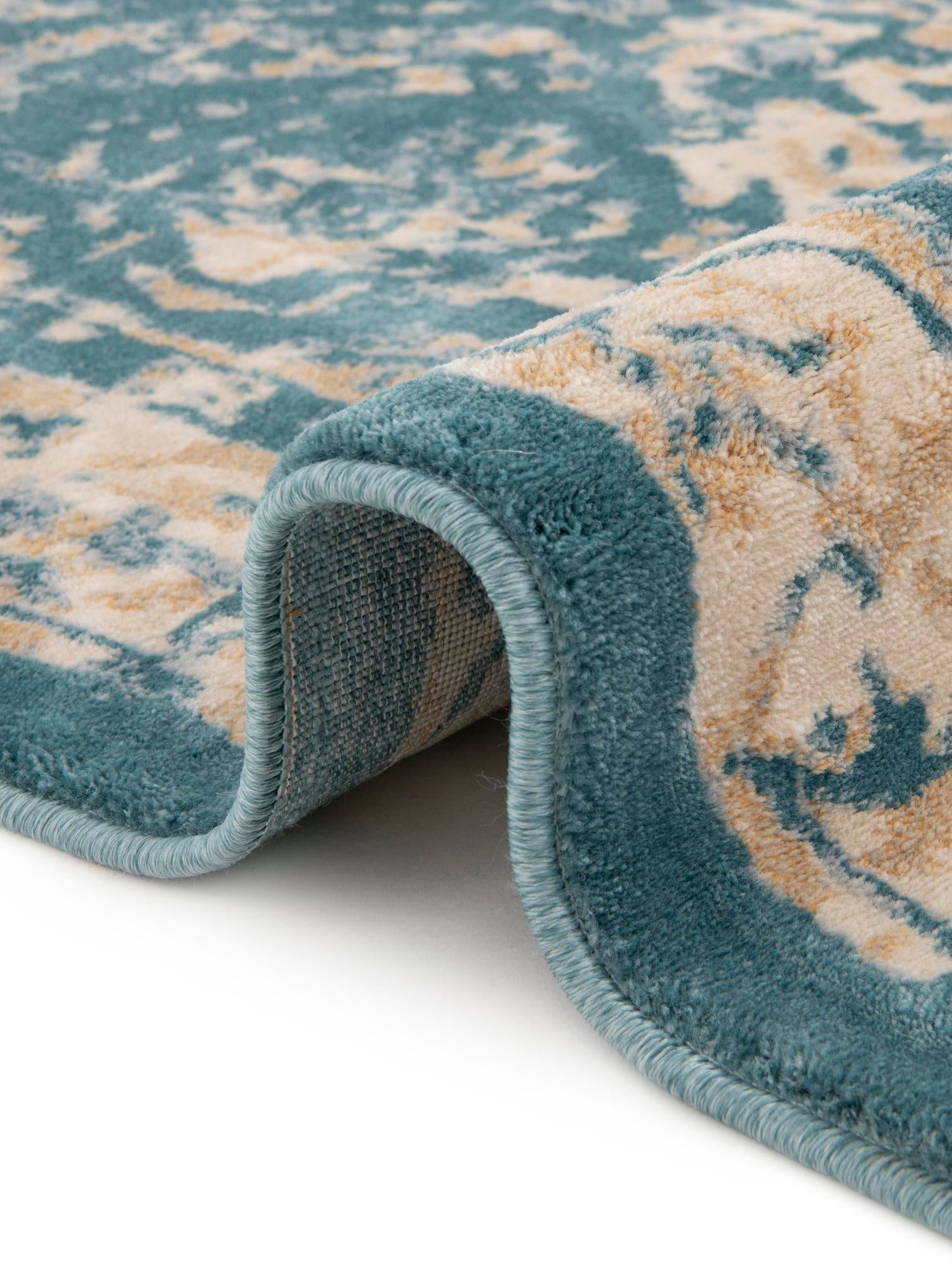 Teal 2' x 6' 1 Oslo Runner Area Rug 100% Polypropylene Traditional Classic Vintage Distressed Carpet for Indoor Home Decor for Sale at Rug Engine