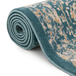 Teal 2' x 6' 1 Oslo Runner Area Rug 100% Polypropylene Traditional Classic Vintage Distressed Carpet for Indoor Home Decor for Sale at Rug Engine