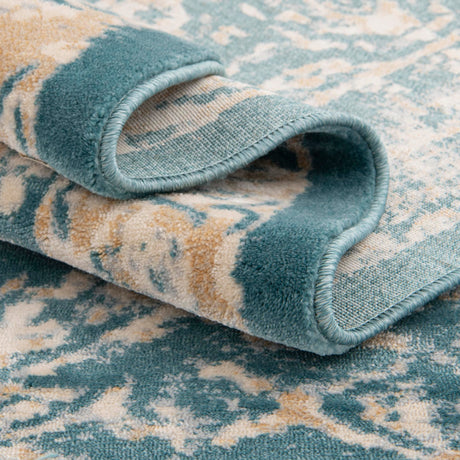 Teal 2' 7 x 10' Oslo Runner Area Rug 100% Polypropylene Traditional Classic Vintage Distressed Carpet for Indoor Home Decor for Sale at Rug Engine