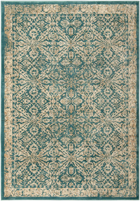 Teal 8' x 11' 4 Oslo Rectangle Area Rug 100% Polypropylene Traditional Classic Vintage Distressed Carpet for Indoor Home Decor for Sale at Rug Engine