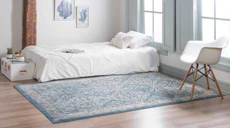 Teal 10' x 13' Oslo Rectangle Area Rug 100% Polypropylene Traditional Classic Vintage Distressed Carpet for Indoor Home Decor for Sale at Rug Engine