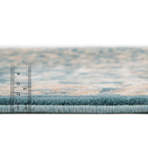 Teal 9' x 12' Oslo Rectangle Area Rug 100% Polypropylene Traditional Classic Vintage Distressed Carpet for Indoor Home Decor for Sale at Rug Engine