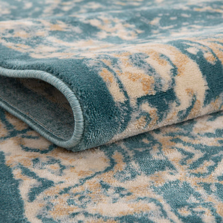 Teal 8' x 11' 4 Oslo Rectangle Area Rug 100% Polypropylene Traditional Classic Vintage Distressed Carpet for Indoor Home Decor for Sale at Rug Engine