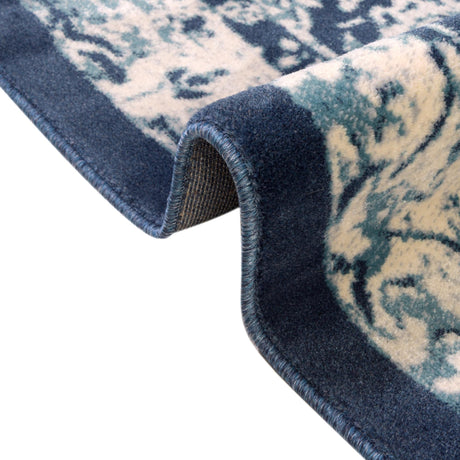 Navy Blue 5' x 8' Oslo Rectangle Area Rug 100% Polypropylene Traditional Classic Vintage Distressed Carpet for Indoor Home Decor for Sale at Rug Engine