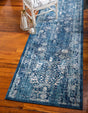 Navy Blue 2' 7 x 12' Oslo Runner Area Rug 100% Polypropylene Traditional Classic Vintage Distressed Carpet for Indoor Home Decor for Sale at Rug Engine