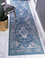 Navy Blue 2' 7 x 10' Oslo Runner Area Rug 100% Polypropylene Traditional Classic Vintage Distressed Carpet for Indoor Home Decor for Sale at Rug Engine