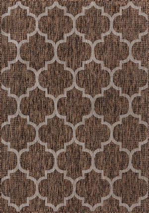 Brown 4' 1 x 6' 1 Outdoor Trellis Rectangle Rug