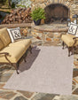 Beige 4' 1 x 6' 1 Outdoor Solid Rectangle Rug