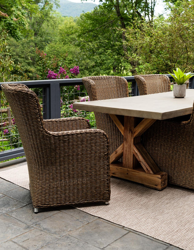Beige 4' 1 x 6' 1 Outdoor Solid Rectangle Rug