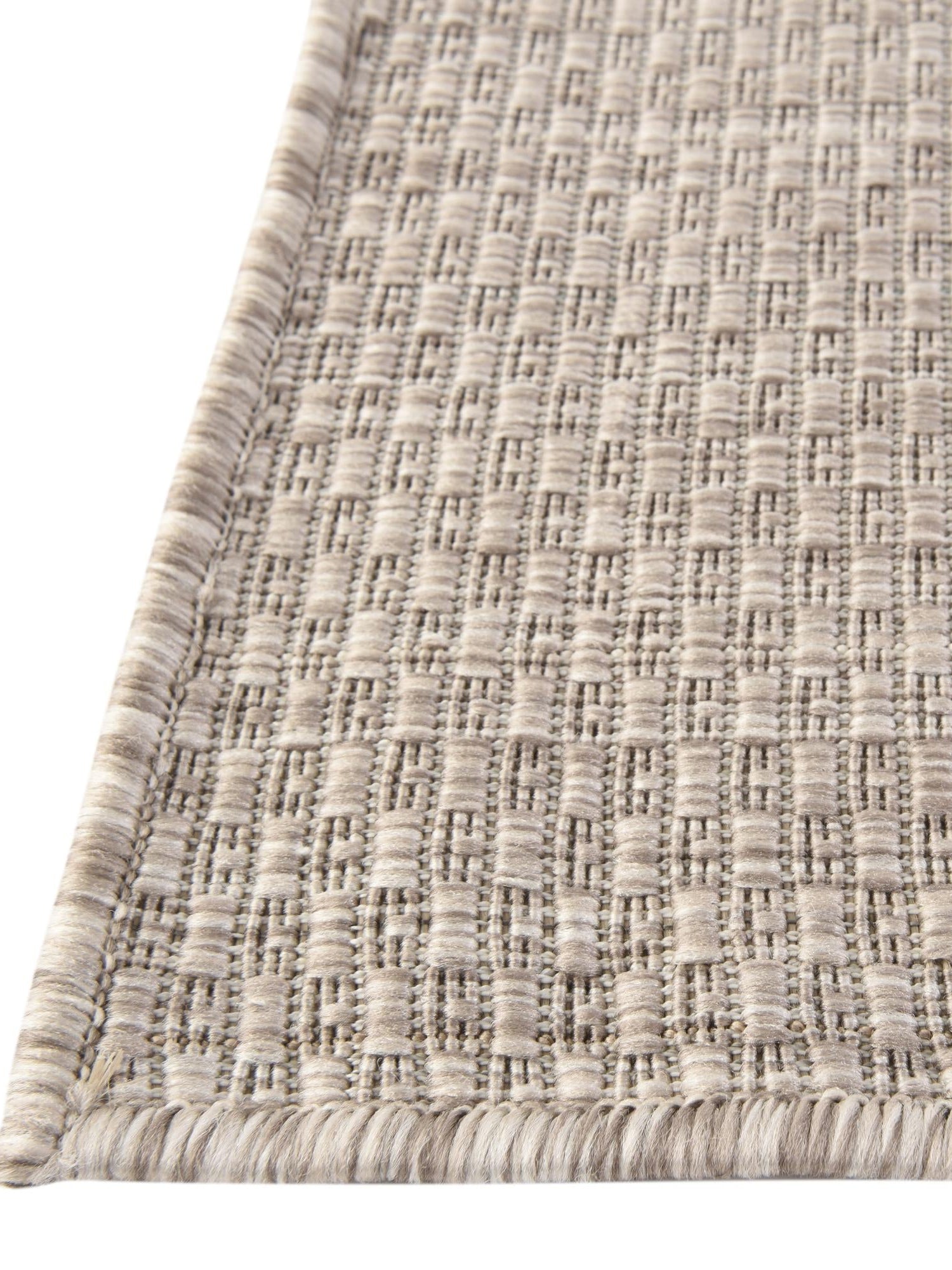 Beige 7' 10 x 10' Outdoor Solid Rectangle Area Rug Weather Resistant for Patio, Deck, Terrace, Balcony, Porch 100% Polypropylene Minimalist Waterproof Carpet for Sale at Rug Engine