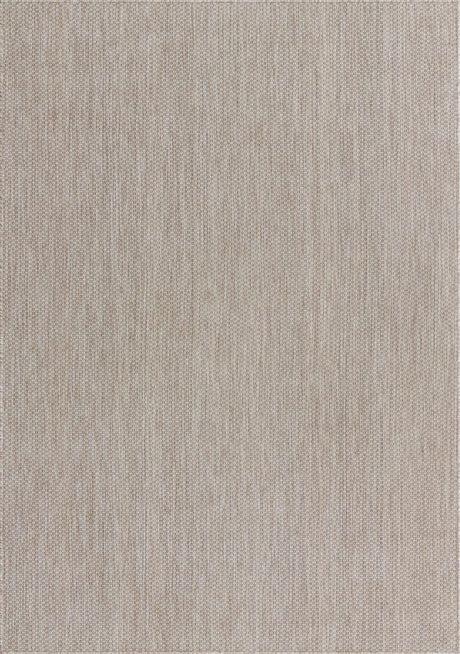 Beige 7' 1 x 10' Outdoor Solid Rectangle Area Rug Weather Resistant for Patio, Deck, Terrace, Balcony, Porch