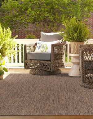 Light Brown 4' 1 x 6' 1 Outdoor Solid Rectangle Rug