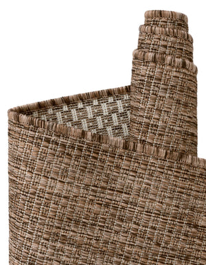 Light Brown 5' 3 x 7' 1 Outdoor Solid Rectangle Area Rug Weather Resistant for Patio, Deck, Terrace, Balcony, Porch 100% Polypropylene Minimalist Waterproof Carpet for Sale at Rug Engine