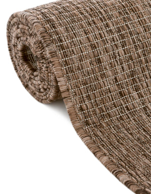 Light Brown 5' 3 x 7' 1 Outdoor Solid Rectangle Area Rug Weather Resistant for Patio, Deck, Terrace, Balcony, Porch 100% Polypropylene Minimalist Waterproof Carpet for Sale at Rug Engine